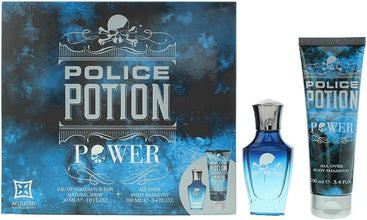 Police Potion Power 2  Piece Mens Gift Set: Eau de Parfum 30ml - Shower Gel 100ml