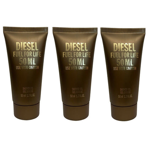 Diesel Fuel For Life Men's Shower Gel 50ml Pack of 3