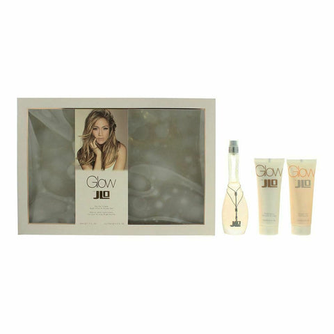 Jennifer Lopez Glow WOMENS EDT 50ml Shower Gel 75ml & Body Lotion 75ml Gift Set FOR HER
