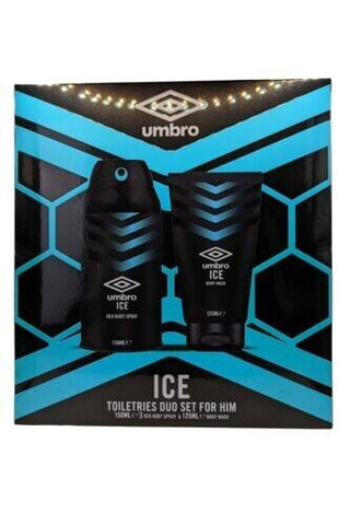Umbro Ice Deo Body Spray 150ml Body Wash 125ml Men's gift Set