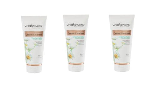 Wildflowers Skincare Sensitive Skin Cream Cleanser Unisex  177ml Chamomile x 3