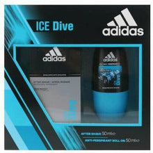 Adidas Ice Dive Mens Gift Set 50ml Aftershave + 50ml Deodorant New For Him