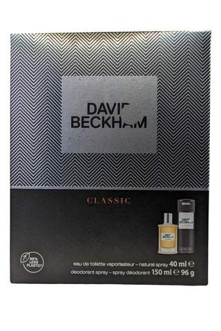 David Beckham Classic Eau de Toilette Spray 40ml, Deodorant 150ml mens gift set